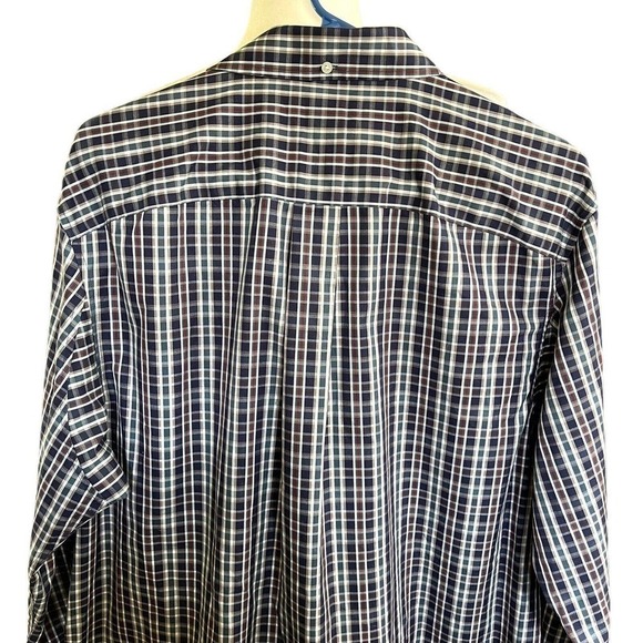 Duluth Trading Wrinkle Fighter Plaid Button Trim Fit Shirt Cotton Mens L EUC - Picture 4 of 7